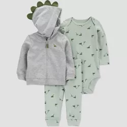 Carter's Just One You® Baby Boys' Dino Long Sleeve Top & Bottom Set - Green
