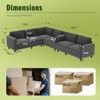 Christopher Knight Home Dave Reversible Corduroy L-Shaped Sofa with Cup Holders and Storage - 3 of 4