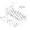 Twin Bed with 2 Trundle Storage Drawers, Platform Bed Frame with Headboard for Bedroom Small Living Space, No Box Spring Needed - 4 of 4