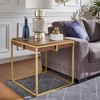 Ervyn Square End Table with Metal Base Natural/Gold Metal - Inspire Q - 2 of 4