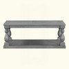 KIGFTSOD Vintage Coffee Table with Artistic Vase Column Legs and Luxurious Pine Veneer for Living Room, Study Room - 4 of 4