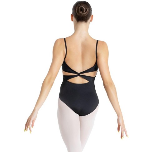US Women Adult Bodysuit Criss Cross Back Built In Shelf Bra Ballet Dance  Leotard