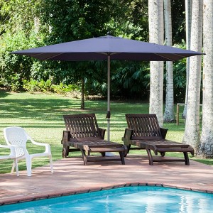 Kumasinova Rectangular Patio Umbrella with 8-Rib Frame,Outdoor Umbrella with Crank Lift&Tilt,Beach Umbrella for Pool&Resorts,Patio Market Umbrella - 1 of 4