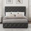 Upholstered Queen Platform Bed Frame with 4 Storage Drawers, PU Leather with Button Tufted, Wooden Slats Support, No Box Spring Needed, Noise-Free - 4 of 4