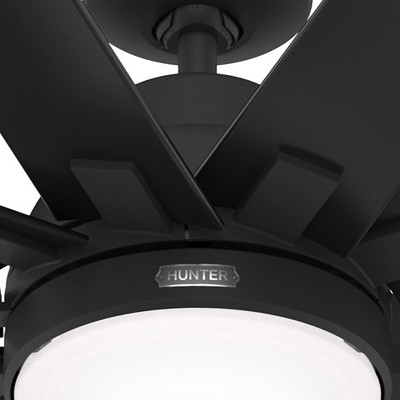 Overton Matte Black 72" 10-Blade Ceiling Fan with LED Light