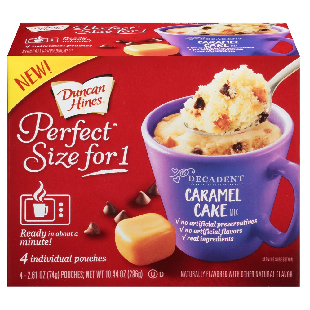 UPC 644209425068 product image for Duncan Hines Perfect Size for 1 Caramel Cake Mix - 10.44oz/4ct | upcitemdb.com