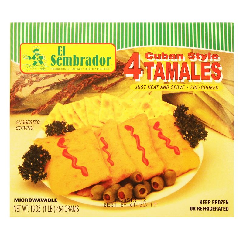El Sembrador Frozen Tamales Microwaveable - 16oz/4ct, 1 of 4