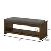 CAVINAS Retro 2-Tier Accent Shoe Bench Rock with Cushion & Lower Shelf,Multifunctional Storage Bench for Entryway,Living Room - 4 of 4