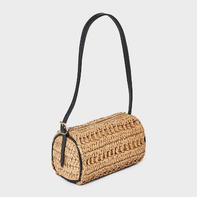 Сумки A New Day Straw Mini Boxy Barrel Shoulder Bag - A New Day™ Natural — фото 3