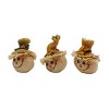 Transpac Set of 3 Resin Scarecrow Head Figurines in Kraft Box Fall Harvest Tabletop Decor for Indoor Use and Gift Giving - 2 of 3