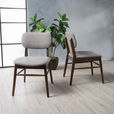 Indoor Dining Chairs Set of 2,Fabric Upholstered Solid Wood Armless Chair,Kitchen Dining Chair With Splayed Legs And Wood Frame-Cuddlewood