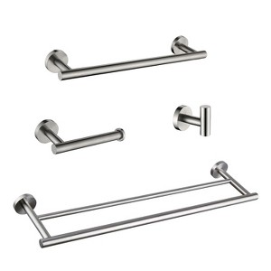 KTMBDW 3/4-Pieces Bathroom Hardware Accessories Set, Stainless Steel Bath Towel Bar Set, Towel Racks for Bathroom Wall Mounted - 1 of 4
