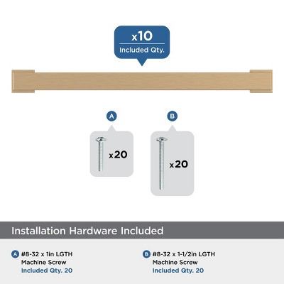 Bridgeport Champagne Bronze 6-5/16" Cabinet Handle Pull Multipack