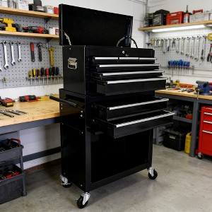 KWPZQEB 43.1" H Tool Chest with Wheels, Metal Tool Box w/ 8 Drawers & Detachable Top, High Capacity Mechanic Tool Organizer Box for Garage, Warehouse - 1 of 4
