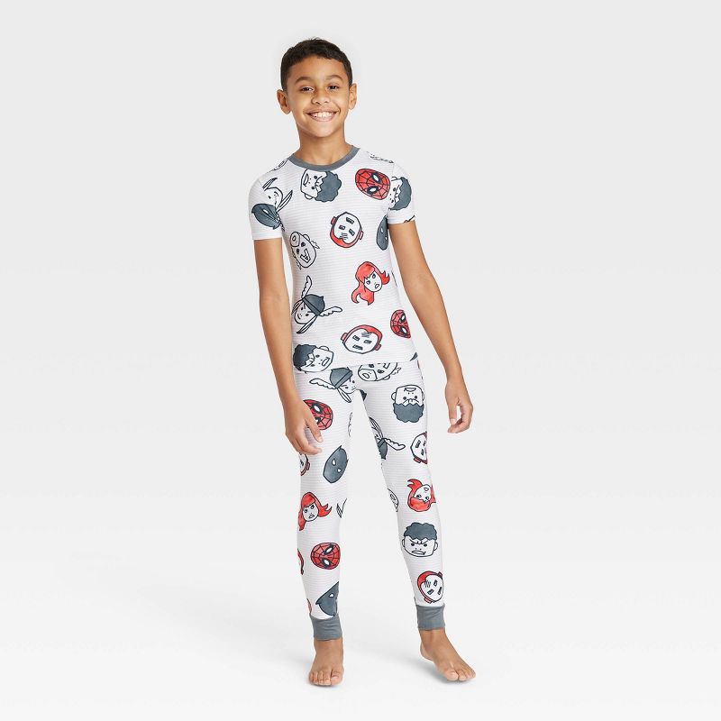 Boys' Disney Avengers 2pc Sleep Pajama Set - Gray, 1 of 4