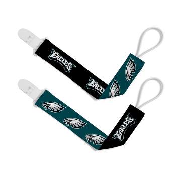 BabyFanatic Officially Licensed Unisex Pacifier Clip 2-Pack - NFL Philadelphia Eagles - Officially Licensed Baby Apparel