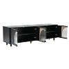 CAVINAS TV Stand with Adjustable Shelves for TVs Up to 78 Inches,Entertainment Center with Arch Fluted Glass Doors for Living Room - 2 of 4