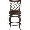 Kensington Hill Hartley Bronze Swivel Bar Stool Brown 25 1/2" High Traditional Faux Leather Cushion with Backrest Footrest for Kitchen Counter Height - 3 of 4