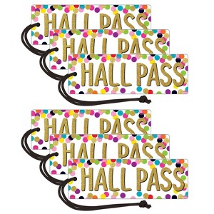 Teacher Created Resources Confetti Magnetic Hall Pass, Pack of 6 - 1 of 2