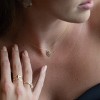 sanctuaire Dainty Oval Saint Medallion Necklace 14K Solid Gold - 2 of 3