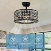 Ludomide 18" Crystal Caged Ceiling Fan, Industrial Indoor Ceiling Fan with Lights and Remote Control for Bedroom Kitchen - 2 of 4