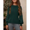 BLUEMING Girls' Chunky Ribbed Knit Sweater - Cozy Oversized Long Sleeve Pullover Sweater Top - 2 of 4