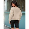 ATHLECHIC Women's Crewneck Fleece Oversized Fashion Fall Outfits Pullover Hoodless Tops Cropped Sweatshirt - 4 of 4