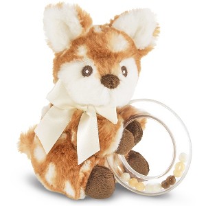 Bearington Baby Lil' Willow Plush Fawn Shaker Toy Ring Rattle, 5 inches - 1 of 4