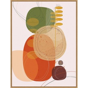 23" x 30" Autumn Sunset by Ishita Banerjee Framed Canvas Wall Art Print - Amanti Art - 1 of 4