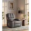 Oversized Recliner Chair, 360° Swivel Rocker Recliners with Heat & Massage, Soft High-Density Sponge Recliner with Cup Holder & Side Pocket - 2 of 4