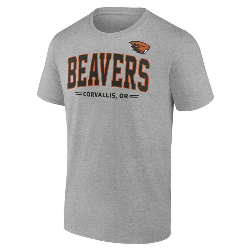 NCAA Oregon State Beavers Men&#39;s Gray Bi-Blend T-Shirt, 2 of 4
