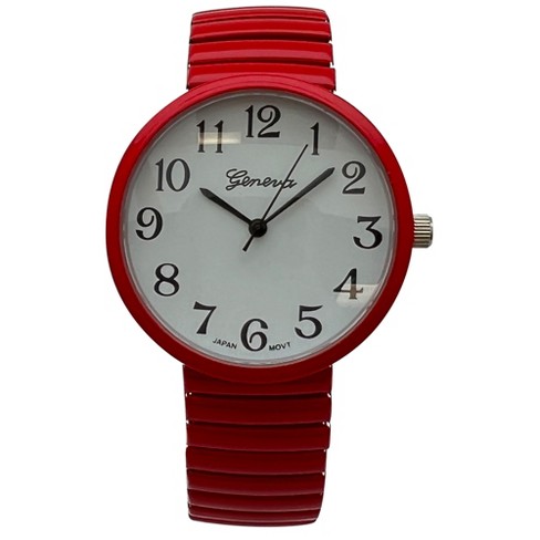 Women's watch clearance with red face