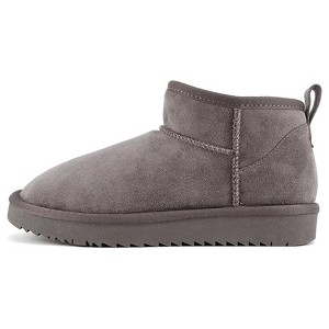 Soda MUTUAL Women's Faux Fur Mini Snow Ankle Boots - 1 of 4