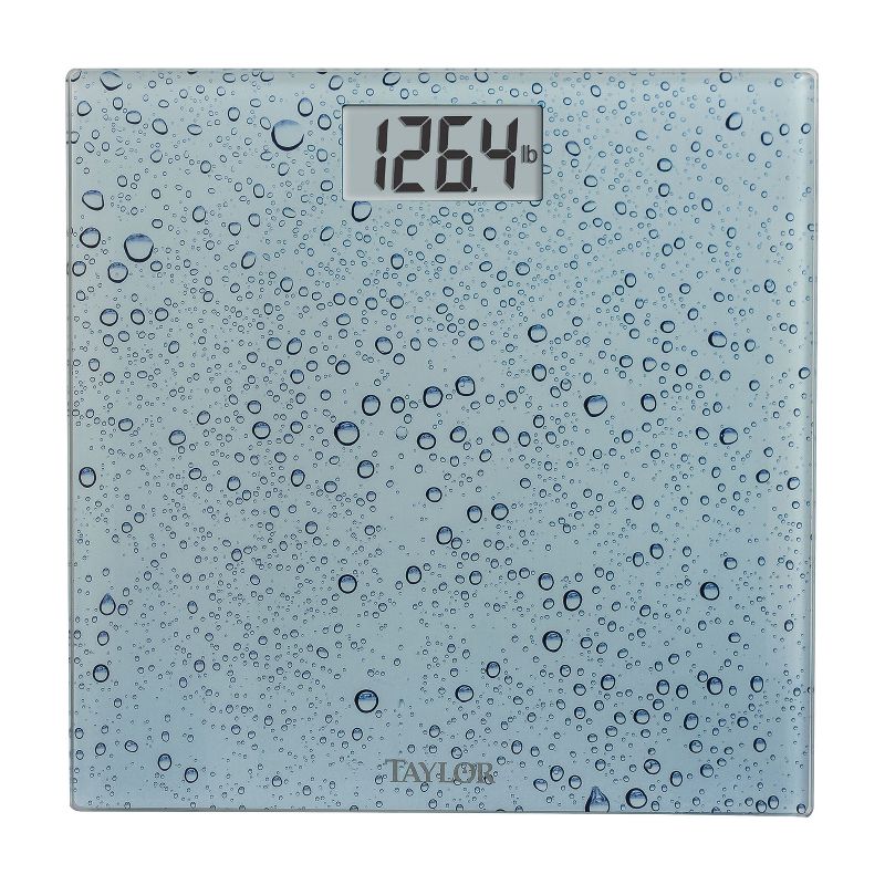 Taylor® Precision Products Digital Glass Waterdrop Bathroom Scale, 400-Lb. Capacity, 3 of 5