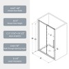 NicBex Shower Door 44"-48"Wx72"H Double Sliding Shower Door with 1/4" (6mm) Tempered Glass for Walk-in Shower - 4 of 4