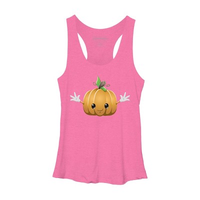Women's Design By Humans Halloween Pumpkin Monster 6 By LironPeer Racerback Tank Top
