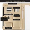 Blu Monaco Professional Padfolio for Women – Vegan Leather Portfolio Organizer with Gold Accents, Available in Multiple Colors and Closure Styles - 2 of 4