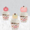 Big Dot of Happiness Girl Little Pumpkin - Cupcake Decoration - Fall Birthday Party or Baby Shower Cupcake Wrappers and Treat Picks Kit - Set of 24 - 3 of 4