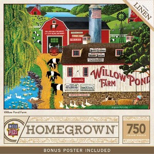 MasterPieces 750 Piece Jigsaw Puzzle for Adults - Willow Pond Farm Scene - Relaxing Countryside - 1 of 4