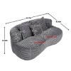 Foam Filled Bean Bag Sofa, High Back Floor Lounger for Adults and Kids, Soft Corduroy Lounge Chair-Baofuwish - 4 of 4