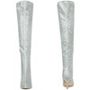 Perphy Women's Glitter Pointed Toe Size Zip Stiletto Heels Over the Knee Boots - 2 of 4