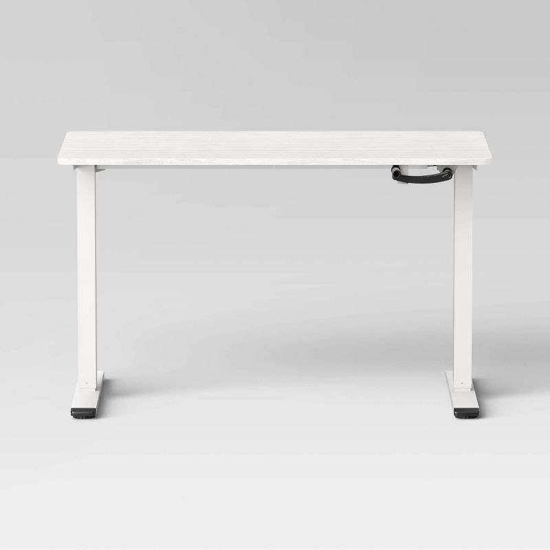 Loring Manual Height Adjustable Standing Desk White - Threshold&#8482;, 4 of 8