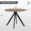 Infurnic Coffee Tables, Modern Dining Table with four sturdy table legs, Round Table for Kitchen or Living Room, Brown, 39.3"*39.3"*29.5" - 4 of 4