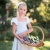 Hope & Henry Girls'  Sateen Cap Sleeve Special Occasion Smocked Flower Girl Dress, Toddler - 4 of 4