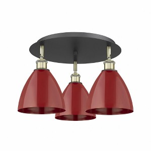 Ballston Dome - 3 Light Flush Mount In Industrial Style-10 Inches Tall and 19.25 Inches Wide - 1 of 1
