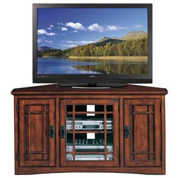 Leick Furniture Mission 46" Corner TV Stand with Storage in Oak