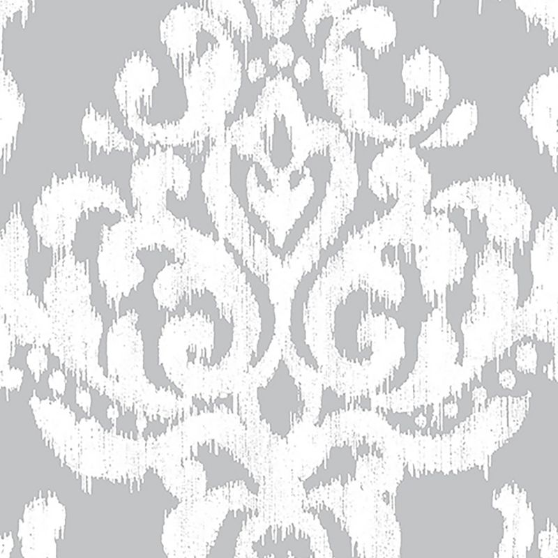 Ink Damask Grey Mist Paste the Wall Wallpaper, 4 of 5