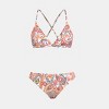 Women's Paisley Triangle Back Tie Low Rise Bikini Set Swimsuit - Cupshe - 2 of 4
