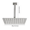 Kumasinova 15.7" High Pressure Square Rain Shower Head,Utra Thin Stainless Steel Ceiling-Mounted Showerhead for Bathroom - 3 of 4