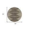 Coffee And Ivory Abstract Washable Indoor Outdoor Area Rug - 3 of 4